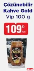 VİP ÇÖZÜNEBİLİR KAHVE GOLD 100 G
